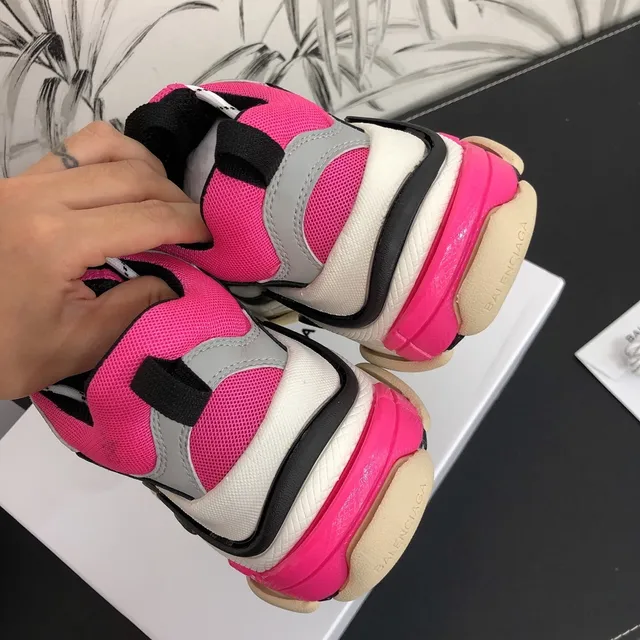 Balenciaga Triple S Zapatillas Chunky rosa negro blanco 2
