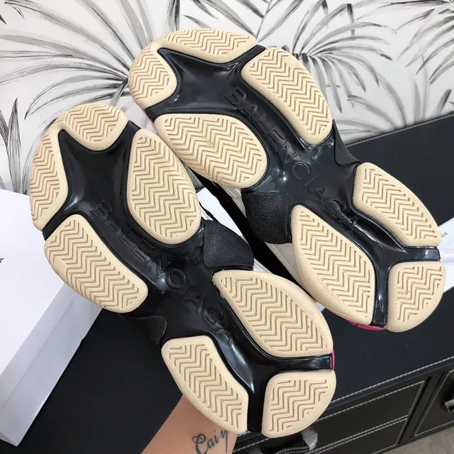Balenciaga Triple S Zapatillas Chunky rosa negro blanco 3