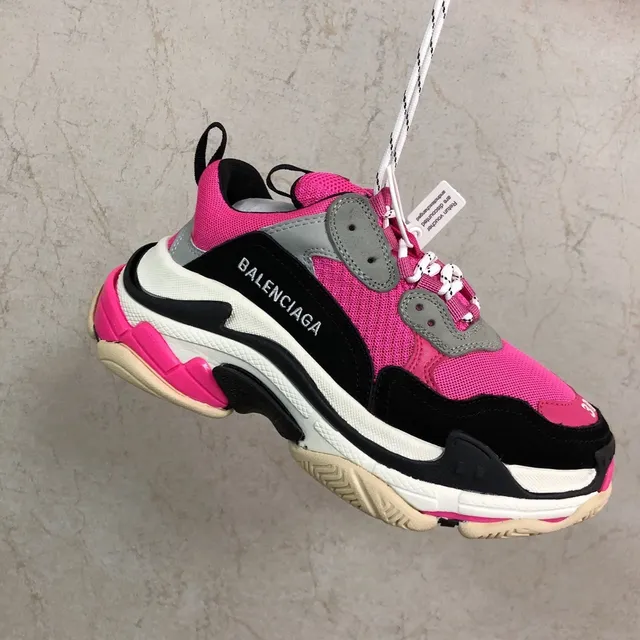 Balenciaga Triple S Zapatillas Chunky rosa negro blanco 4