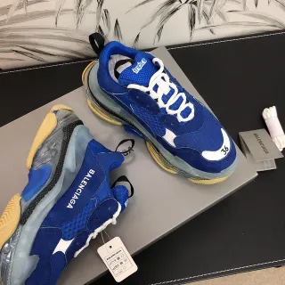 Balenciaga Triple S Royal Blue White Chunky Sneakers