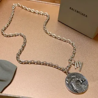 Balenciaga Wolf Medallion 银链项链