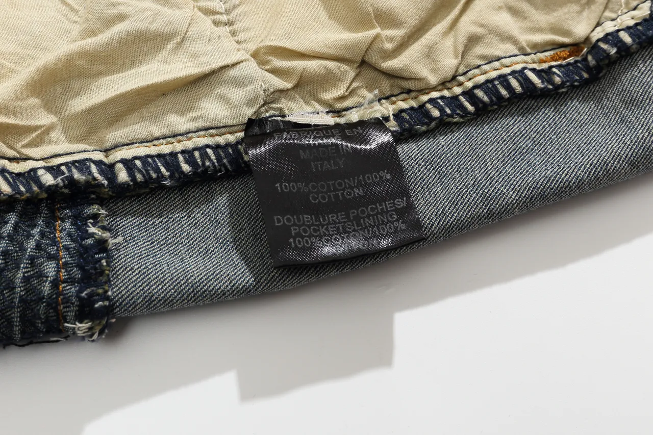 Balmain Moto Panel بناطيل قصيرة من الدنيم الأزرق المستعمل 3