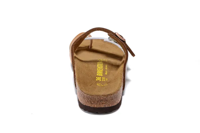 Birkenstock Arizona 棕色和白色休闲凉鞋 3