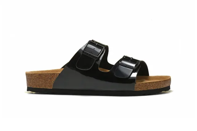 Birkenstock Arizona 黑色亮面休闲凉鞋 2