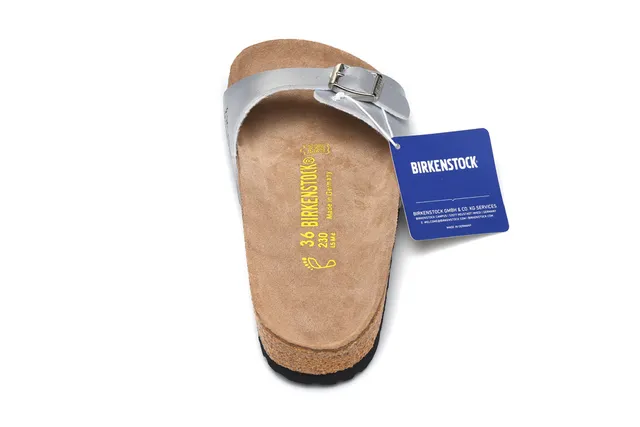 Birkenstock Arizona Metallic Silver Casual Sandals 5
