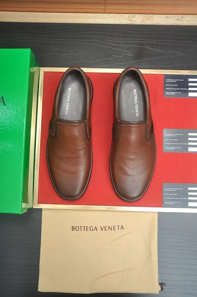 Bottega Veneta Andiamo Mocasines de Cuero Marrón Slip-On 5