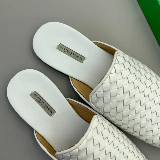 Bottega Veneta Andiamo Mocassins Blancs Intrecciato Tissé 8