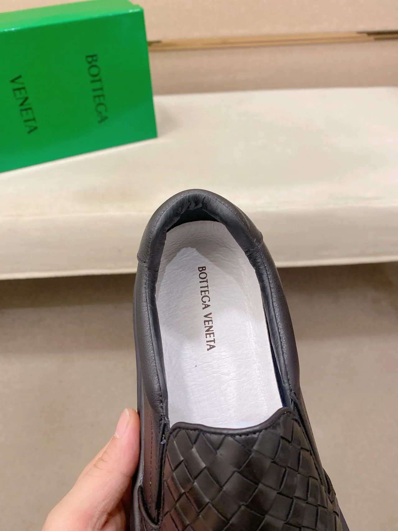 Bottega Veneta Cassette Black Woven Intrecciato Leather Slip-On Construction Loafer 6