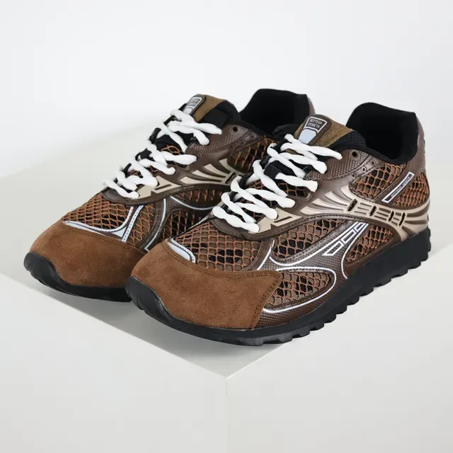 Bottega Veneta Cassette Zapatillas Lifestyle Marrón Malla y Ante 2