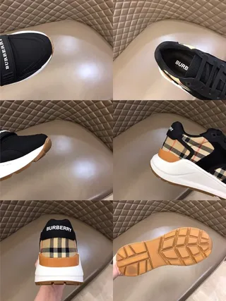Burberry Knight tênis chunky pretos e xadrez 6