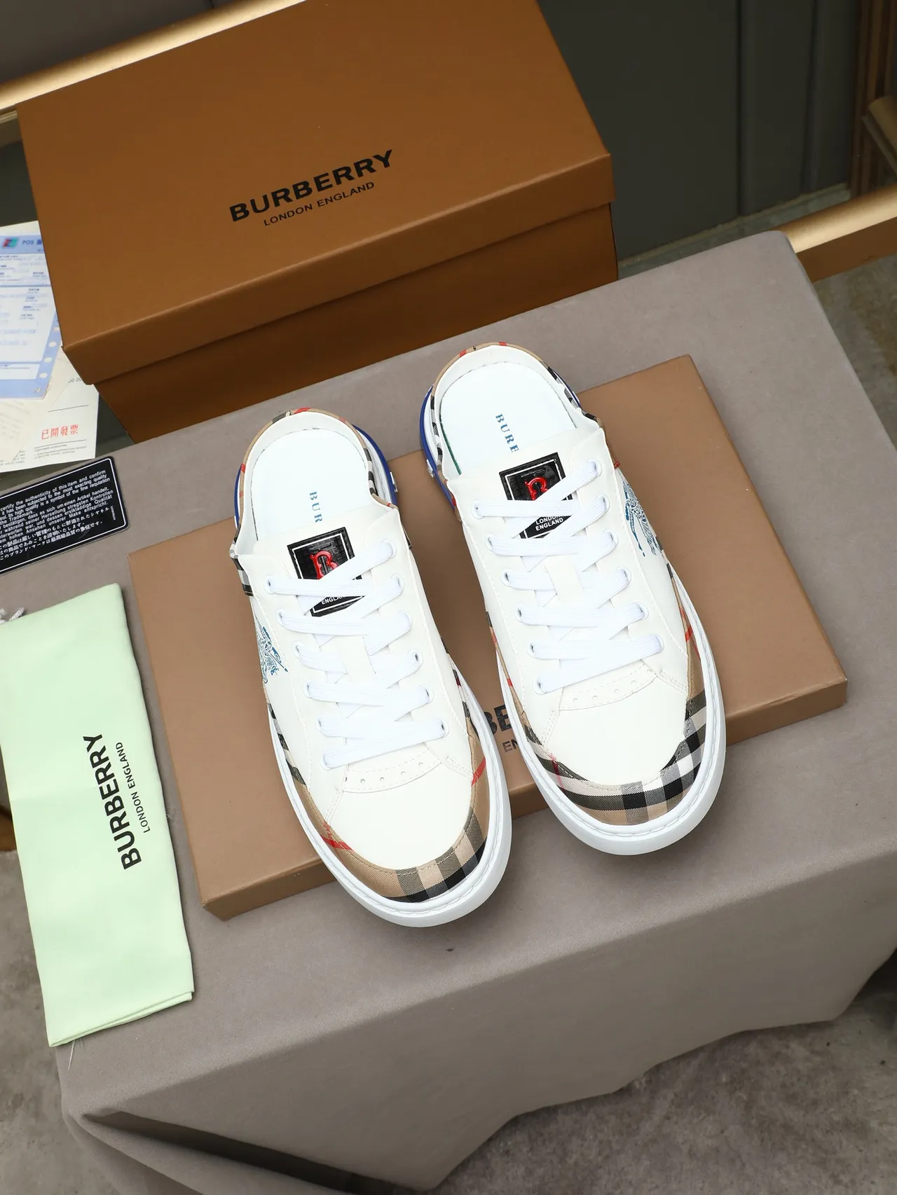 Burberry Knight House Check Lace-Up Mule Lifestyle Sneaker 3