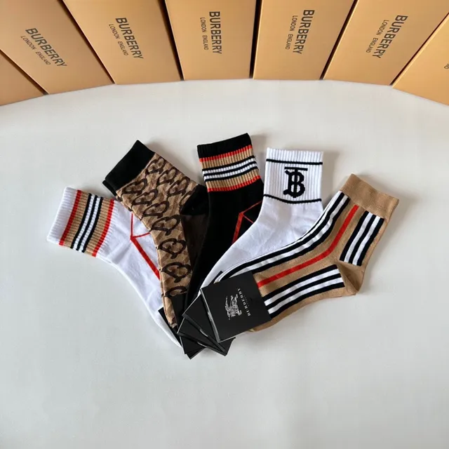Burberry Monogram y Rayas Calcetines Crew y Tobilleros 7