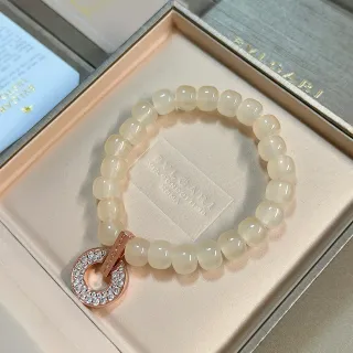 Bvlgari B.zero1 ذهب بيج خرز Pavé-Diamond خاتم تشام سوار