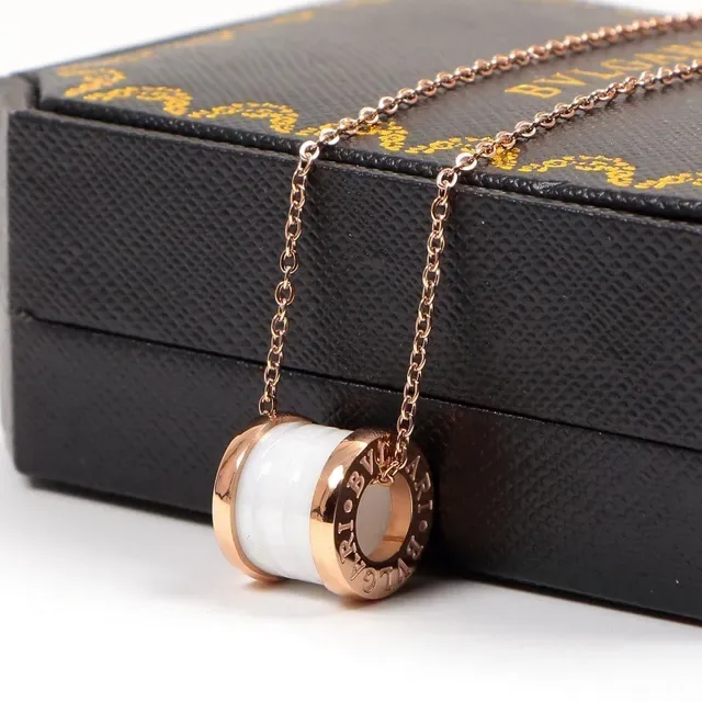 Bvlgari B.zero1 黑色陶瓷金色项链 7