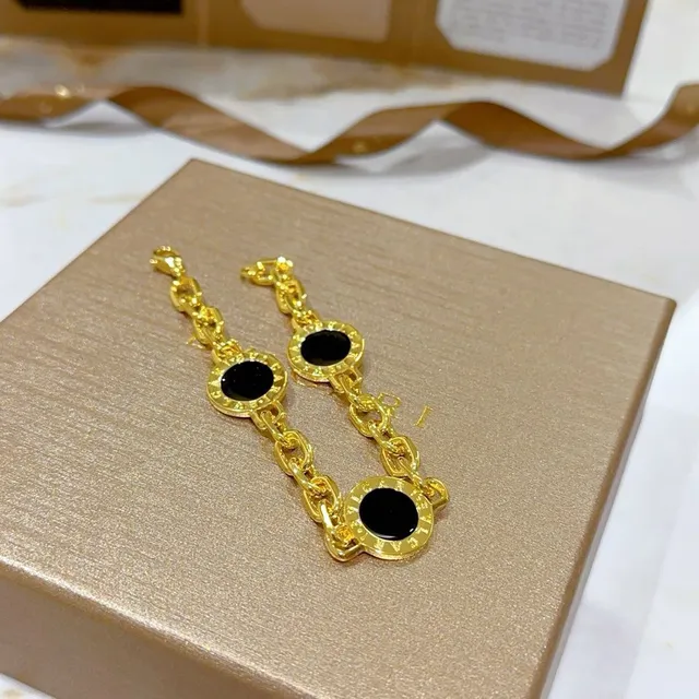 Bvlgari B.zero1 Three-Stone Black Onyx Gold Chain Bracelet 2