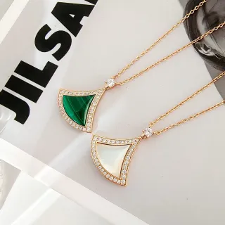 Bvlgari Divas' Dream Malachite and Mother-of-Pearl Pendant Necklaces
