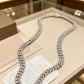 Bvlgari Pavé Curb Link डायमंड नेकलेस