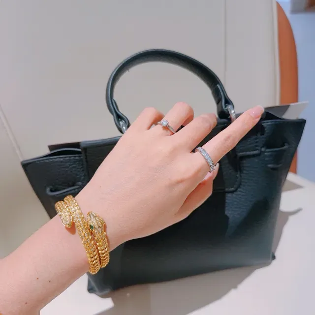 Bvlgari Serpenti Pavé Diamond Gold Serpent Bracelet 2