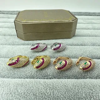 Bvlgari Serpenti Pavé الماس الياقوت الزمرد حلقات