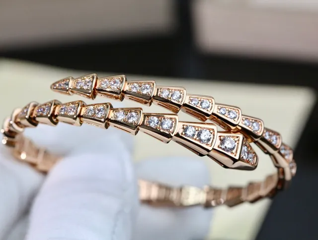 Bvlgari Serpenti Pavé Bracelet Serpent Enroulé Or Rose 2