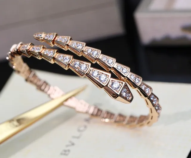 Bvlgari Serpenti Pavé Bracelet Serpent Enroulé Or Rose 7