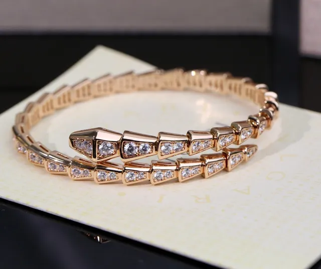 Bvlgari Serpenti Pavé Bracelet Serpent Enroulé Or Rose 9