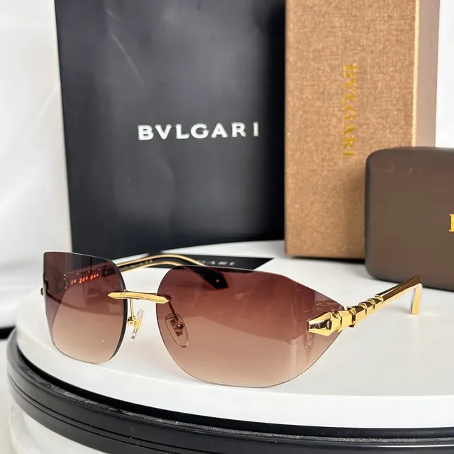 Bvlgari Serpenti बिना किनारों के ग्रेडिएंट शील्ड सनग्लासेस 4