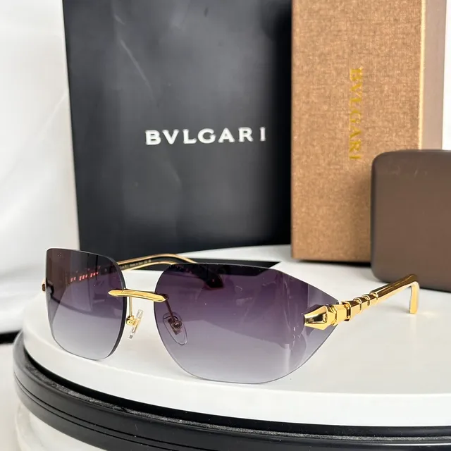Bvlgari Serpenti बिना किनारों के ग्रेडिएंट शील्ड सनग्लासेस 6
