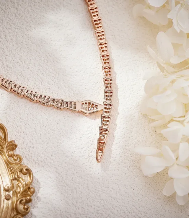 Bvlgari Serpenti गुलाबी सोना जोड़दार साँप हार 2