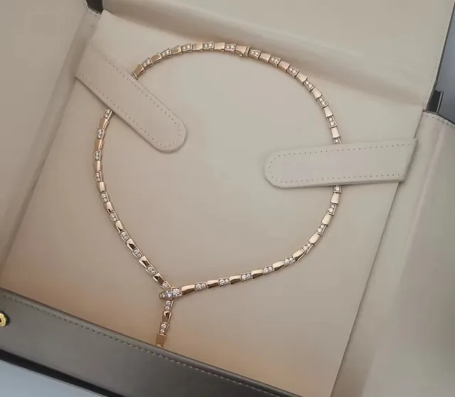 Bvlgari Serpenti Viper Pavé Diamond Articulated Necklace 5