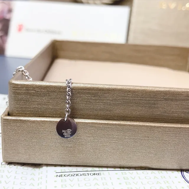 Bvlgari 银色黑色链陶瓷配饰手链 4