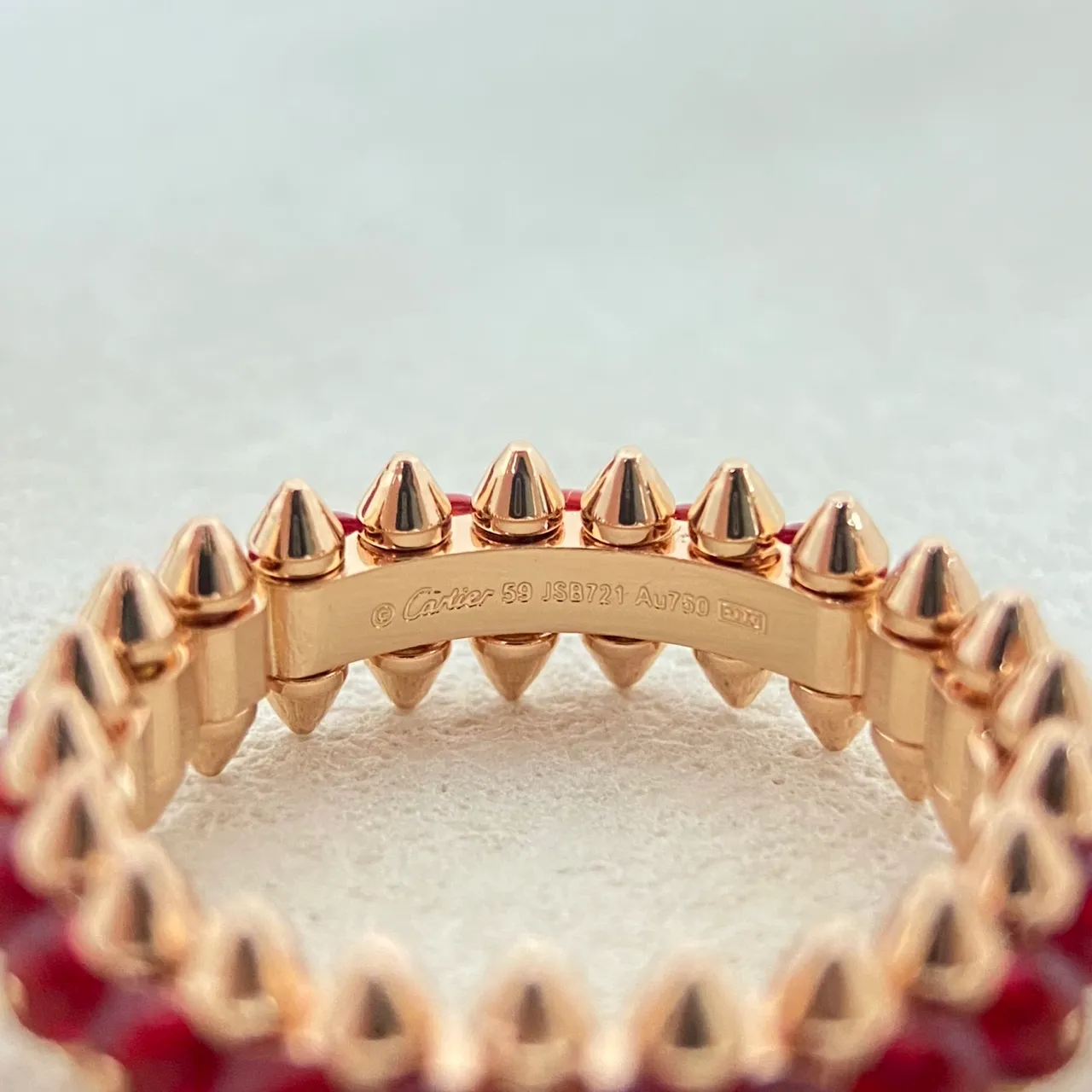 Cartier Clash de Cartier مسامير كاملة خرز أحمر وخاتم ذهب وردي 4