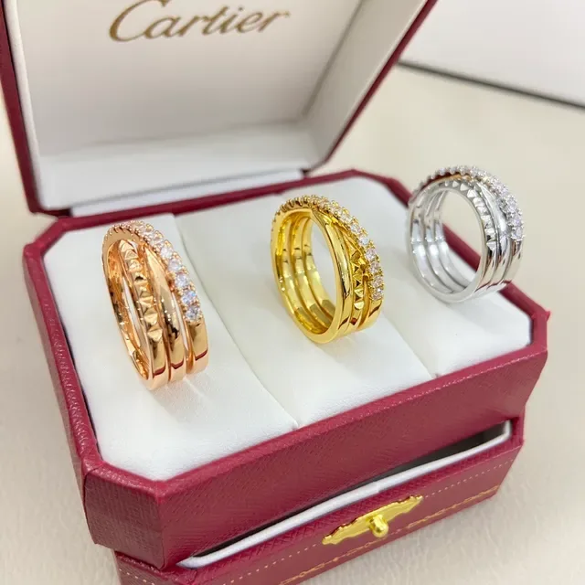 Cartier Juste un Clou Double Band Pavé Diamond and Stud Stackable Rings 5