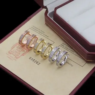 Cartier Juste un Clou Pavé হিঞ্জড হুপ ইয়াররিংস