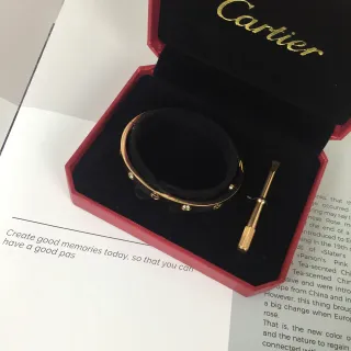 Cartier Love Bracelet Black Enamel and Gold-Tone Screw Motif Bracelet