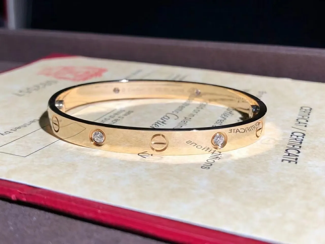 Cartier Love Bracelet or noir émaillé à l'intérieur 4