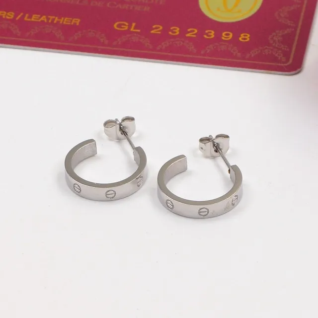 Cartier Love أقراط ذهب فضة مشبكة مع براغي 2