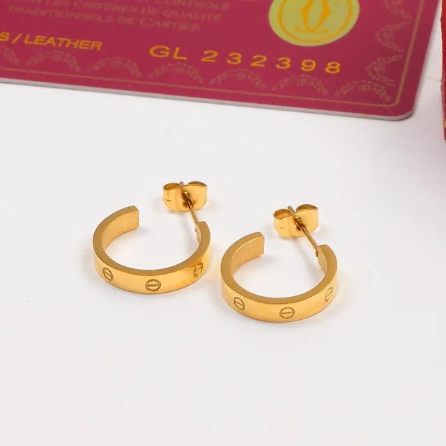 Cartier Love أقراط ذهب فضة مشبكة مع براغي 3