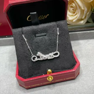 Cartier Panthère Diamond and Emerald Panther Necklace