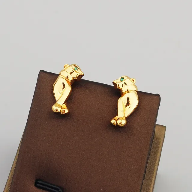 Cartier Panthère Silver Green Panther-Shaped Polished Earrings 7