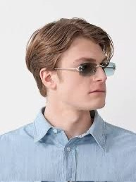 Cartier Rimless Rectangular Gradient Lens Sunglasses 3