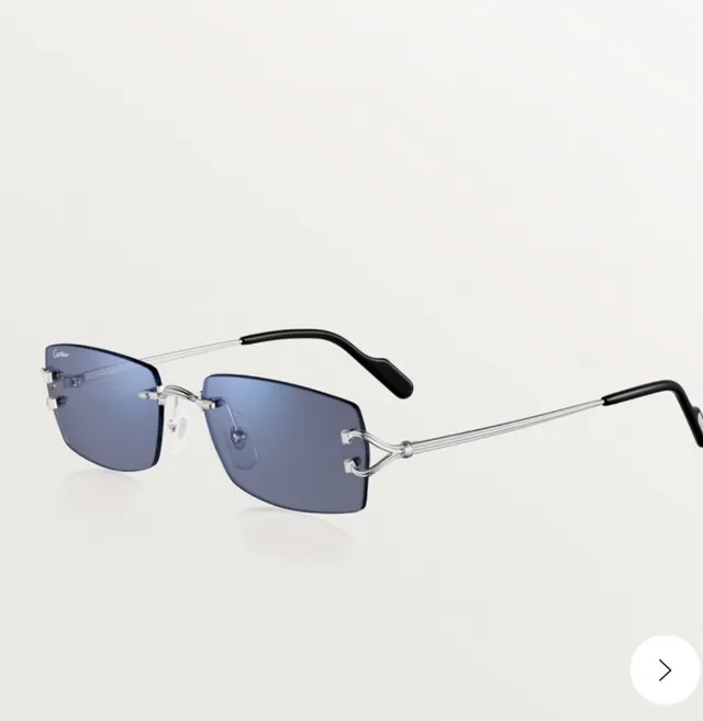 Cartier Rimless Rectangular Gradient Lens Sunglasses 8