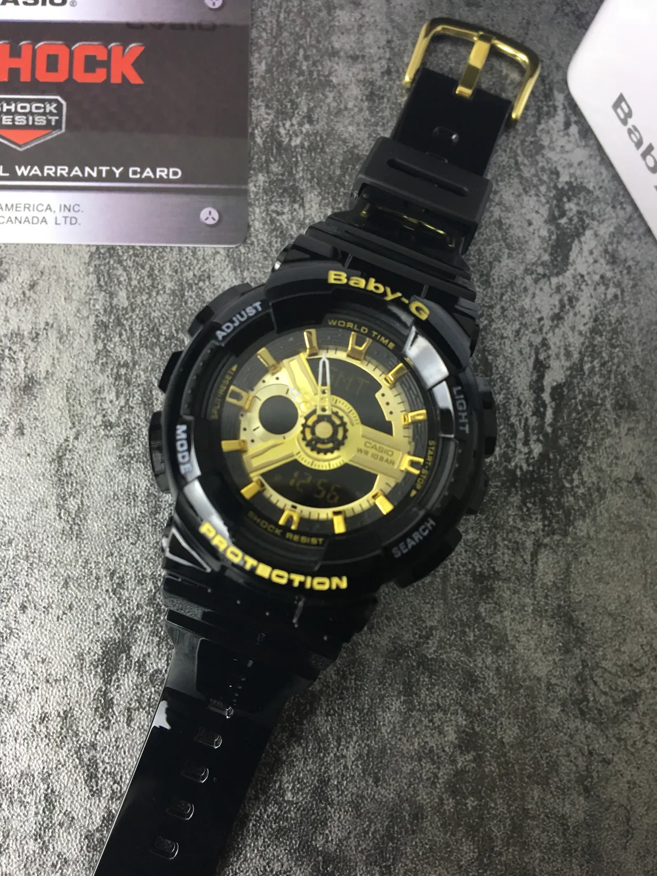 ক্যাসিও Baby-G GA-110 কালো এবং সোনালী স্পোর্টস ওয়াচ 5