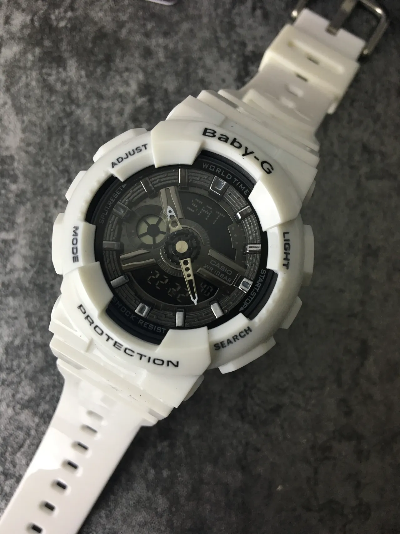 Casio Baby-G GA-110 Reloj Deportivo de Resina Blanca Analógico-Digital 5