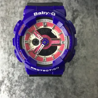 Casio Baby-G Purple Pink Rugged Resin Case Analog-Digital Hybrid Watch