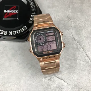 Casio G-Shock DW-5600 Montre Quartz en Acier Inoxydable Teinte Or Rose