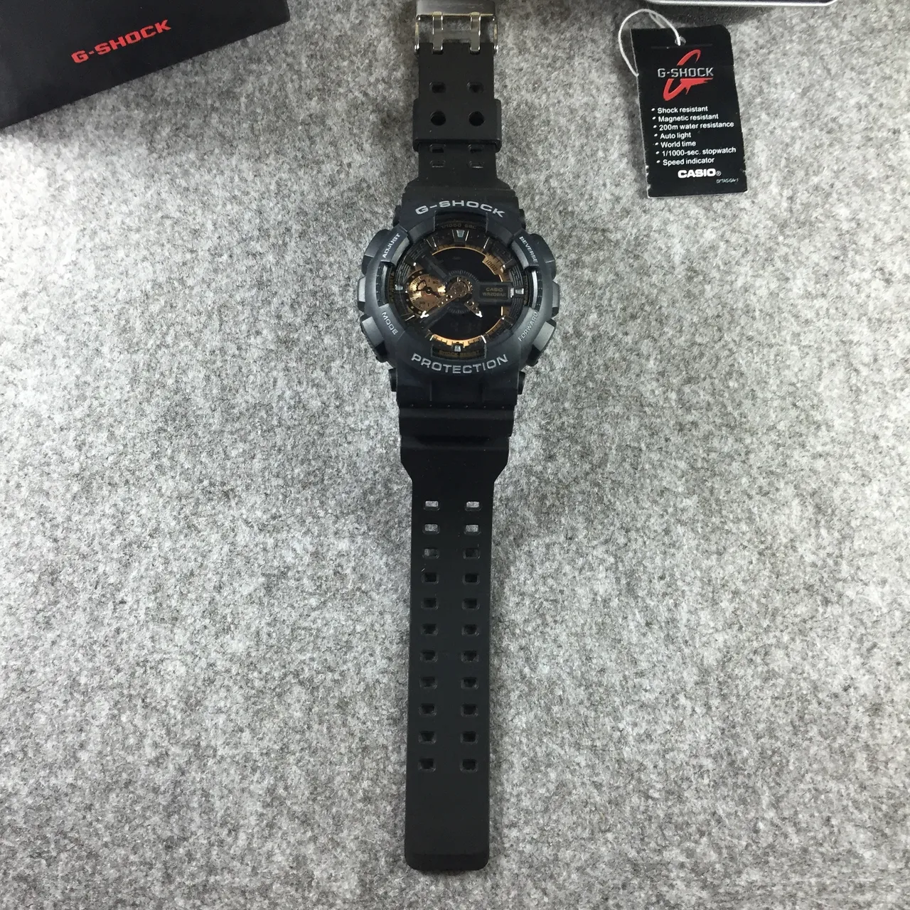 Casio G-Shock GA-100 黑色和铜色 运动手表 12