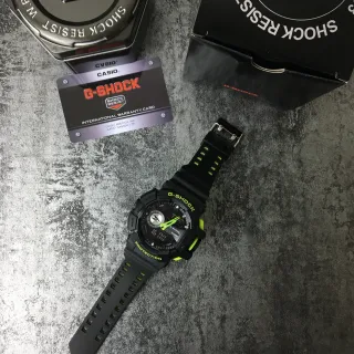 Casio G-Shock GA-100 Black and Lime Green Sports Watch