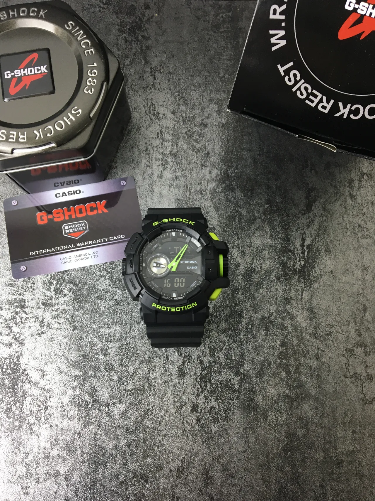 Casio G-Shock GA-100 Black and Lime Green Sports Watch 4