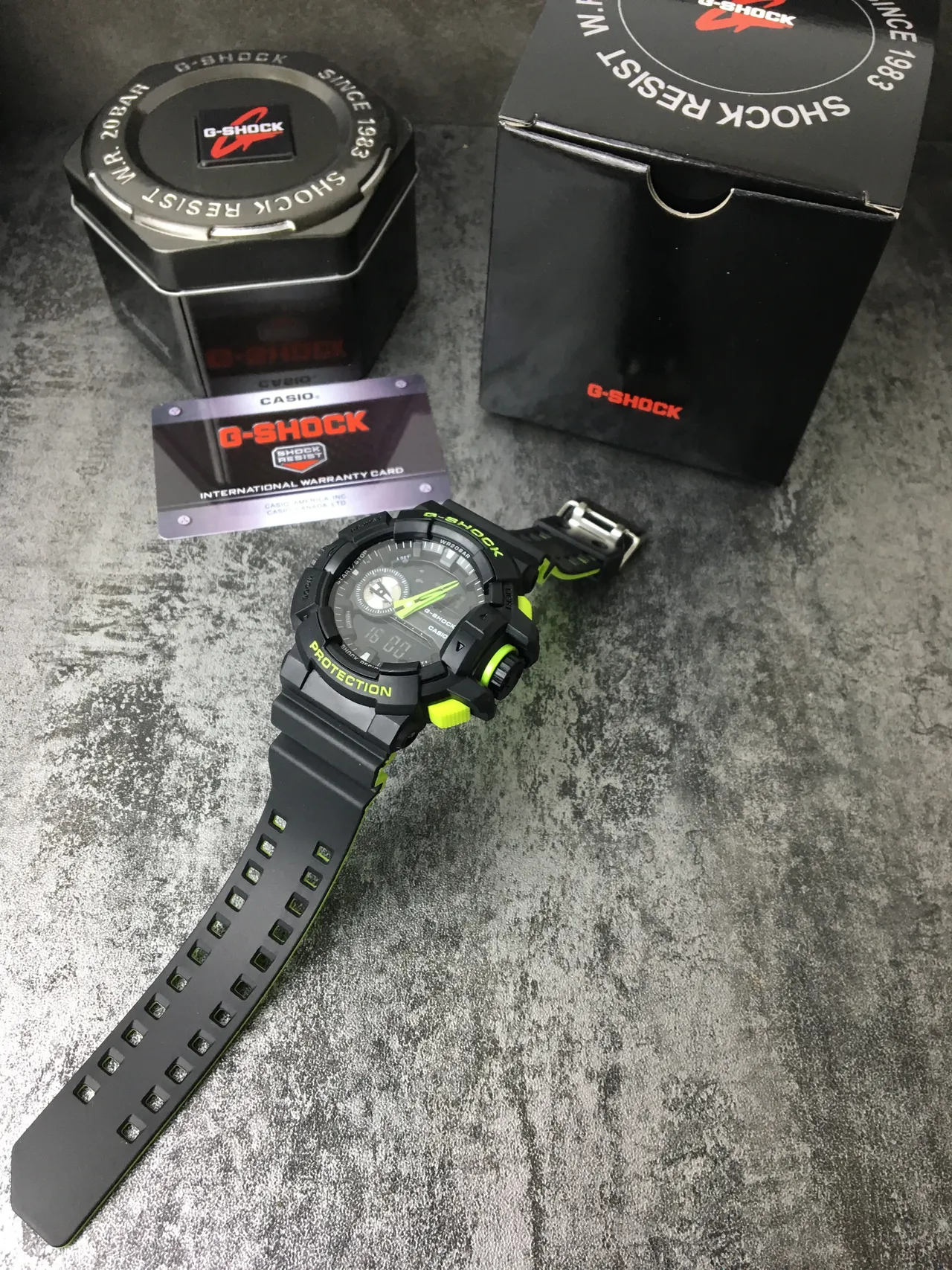 Casio G-Shock GA-100 Black and Lime Green Sports Watch 9